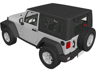 Jeep Wrangler Rubicon (2013) 3D Model preview