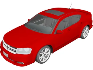 Dodge Avenger RT (2012) 3D Model preview