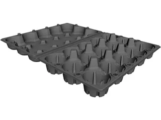 Egg Packaging 3D Model preview
