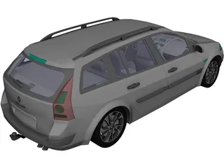 Renault Megane II (2009) 3D Model preview