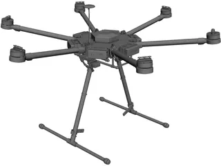 UAV Copter M600 3D Model preview