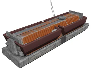 Freight Train 3D Model preview