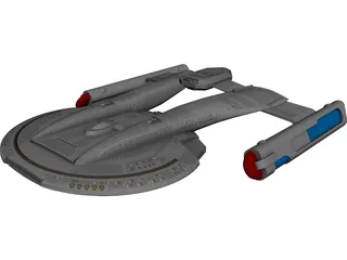 Star Trek Akira Class 3D Model preview