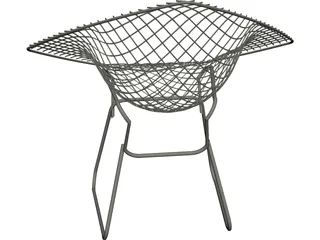 Bertoia Diamond Lounge Chair 3D Model preview