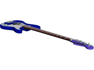 Bass Guitar 3D Model preview