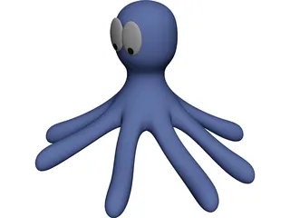 Cartoon Octopus 3D Model preview