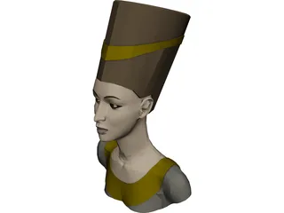 Nefertiti Head 3D Model preview