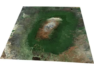 Kilimanjaro Volcano 3D Model preview