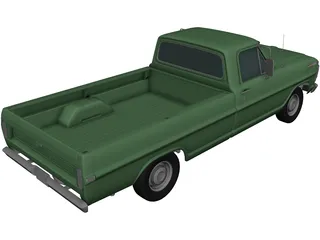 Ford F-100 (1970) 3D Model preview