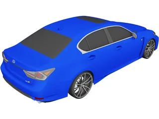 Lexus GS-F (2019) 3D Model preview