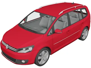 Volkswagen Touran (2011) 3D Model preview