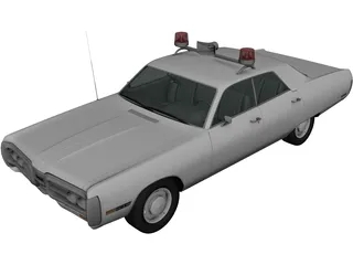Plymouth Fury Police (1967) 3D Model preview