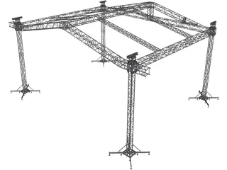 Eurotruss ST Groundsuport 3D Model preview