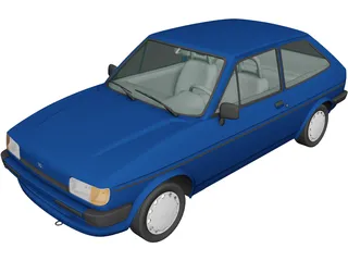 Ford Fiesta (1983) 3D Model preview