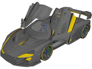 McLaren Senna (2019) 3D Model preview