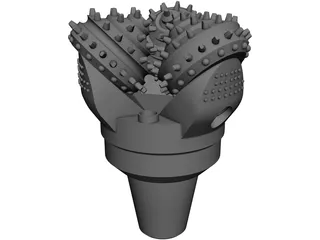 Tricone Drill Bit 3D Model preview