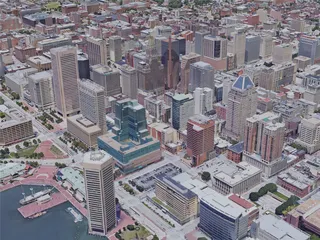 Baltimore City, MD, USA (2019) 3D Model preview