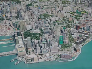 Hong Kong City, China (2019) 3D Model preview