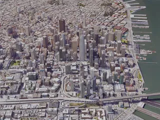 San Francisco City Downtown, CA, USA (2019) 3D Model preview