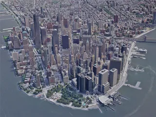 New York City, Lower Manhattan, USA (2019) 3D Model preview