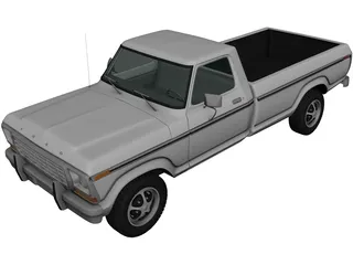 Ford F-150 (1978) 3D Model preview