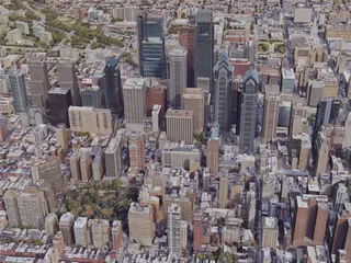 Philadelphia City, PA, USA (2019) 3D Model preview