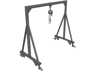 Manual Crane 3D Model preview