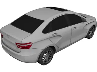 Lada Vesta 3D Model preview