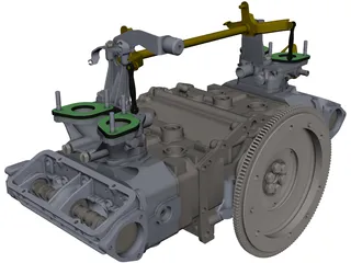 Alfa Romeo Boxer Engine 3D Model preview