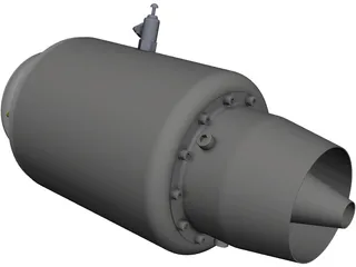 Jet Engine 18kg Force 3D Model preview