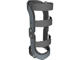 Human Knee Joint Brace 3D Model preview