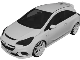 Opel Corsa (2016) 3D Model preview