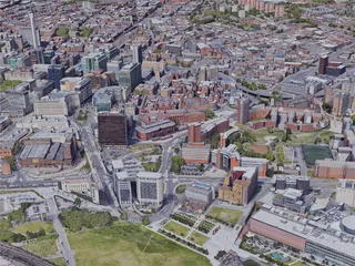Birmingham City, UK (2019) 3D Model preview