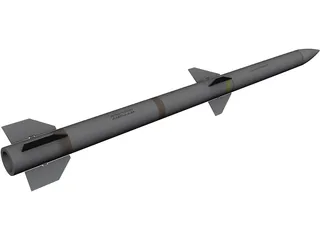 AIM120D Missile 3D Model preview