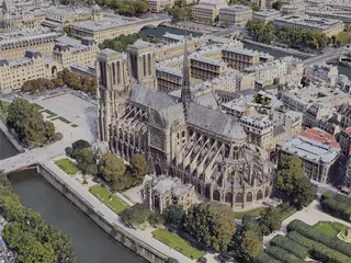 Paris City Center, France (2019) 3D Model preview