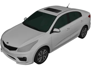 Kia Rio (2017) 3D Model preview