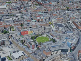 Dublin City, Ireland (2019) 3D Model preview