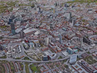 Manchester City, UK (2019) 3D Model preview