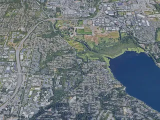Redmond City, WA, USA (2019) 3D Model preview