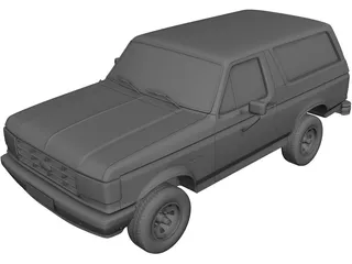 Ford Bronco (1989) 3D Model preview