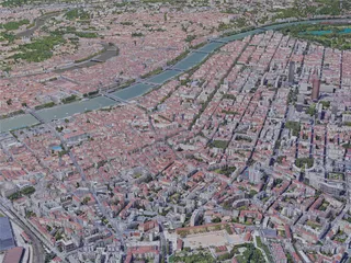Lyon City, France (2019) 3D Model preview