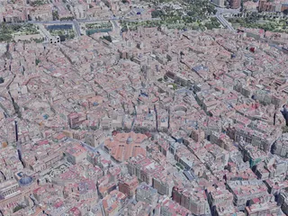 Valencia City, Spain (2019) 3D Model preview