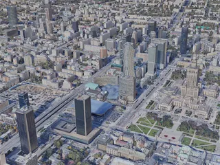 Warsaw City, Poland (2019) 3D Model preview
