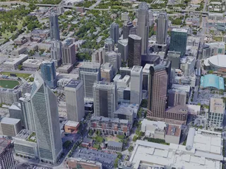 Charlotte City, NC, USA (2019) 3D Model preview