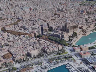 Palma City, Spain (2019) 3D Model preview