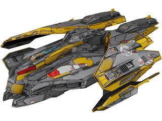 Starship Fighter 3D Model preview