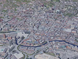 Leeds City, UK (2019) 3D Model preview