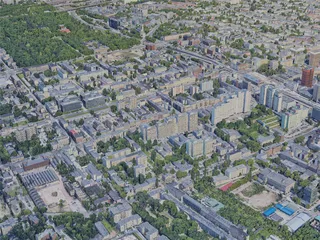 Lodz City, Poland (2019) 3D Model preview