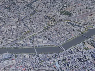 Nantes City, France (2019) 3D Model preview