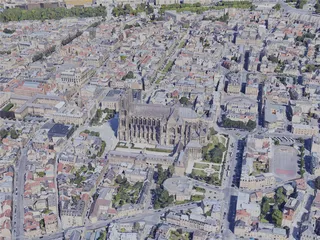 Reims City, France (2019) 3D Model preview